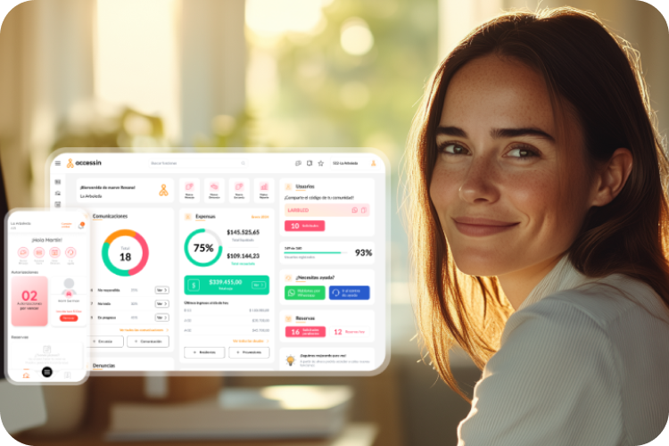 Interfaz de gestión de Accessin móvil
