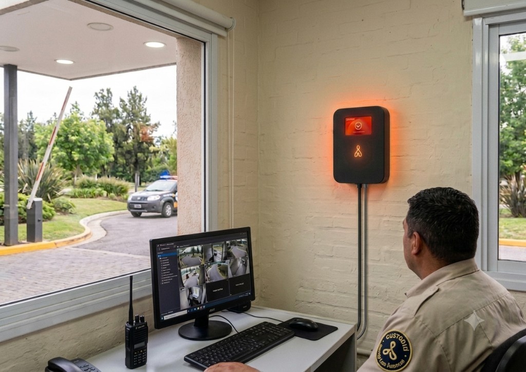AccessHub Rover instalado en la portería: Face ID, monitoreo y control de accesos